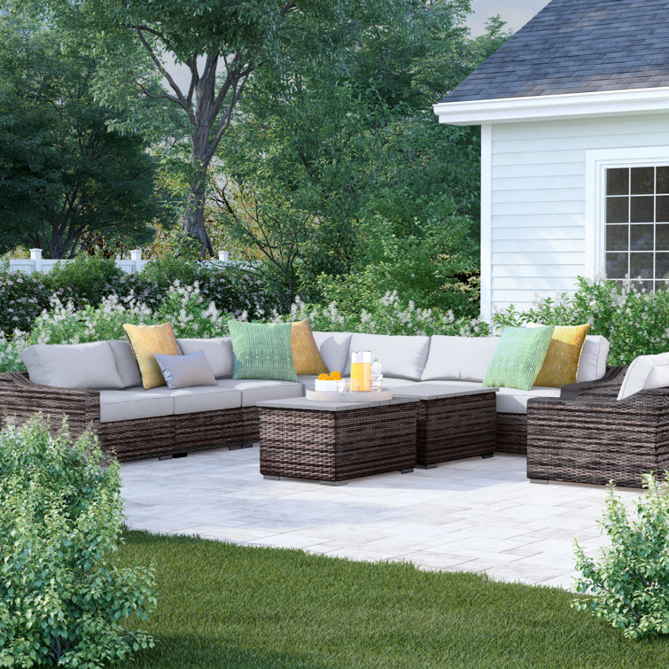 Sol 72 Outdoor™ Dayse Wicker/Rattan 7 Person Seating Group with